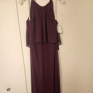 Plum David's Bridal bridesmaids dress Size 4
